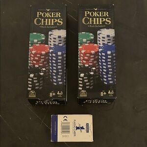 Poker Chips Set with Rack